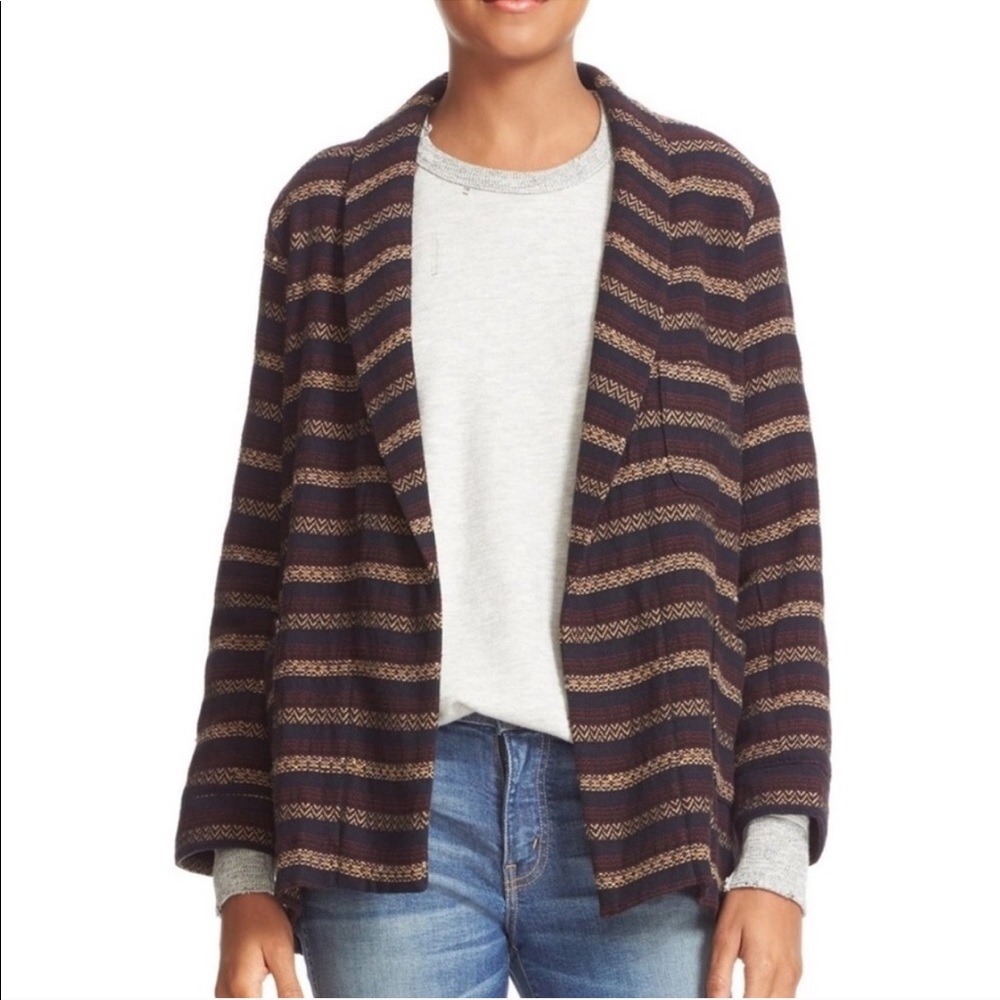 THE GREAT Cabana Southwestern Stripe Blazer Jacket